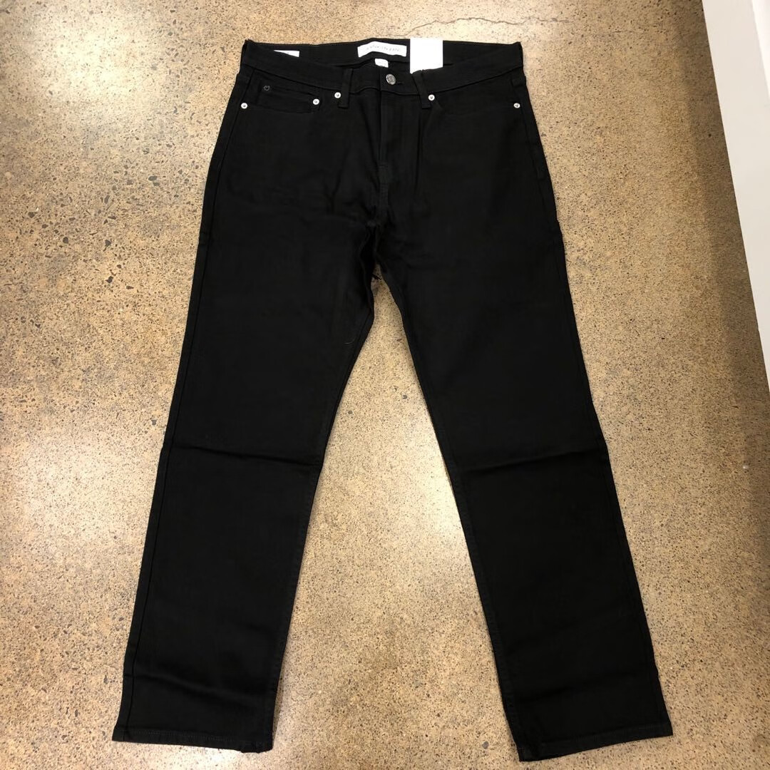 ck/calvin klein jeans男士经典款修身slim休闲牛仔潮长裤子 经典黑色