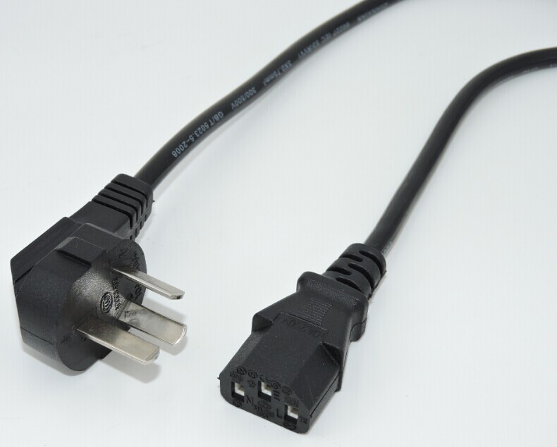 电脑主机显示器 惠普打印机品字电源线三孔线 220v 250v电源线 黑色