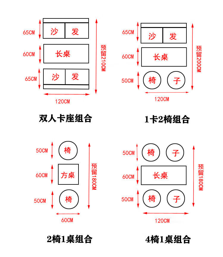 咖啡厅西餐厅火锅店甜品店靠墙沙发桌椅 官方标配 圆桌60*60cm【图片