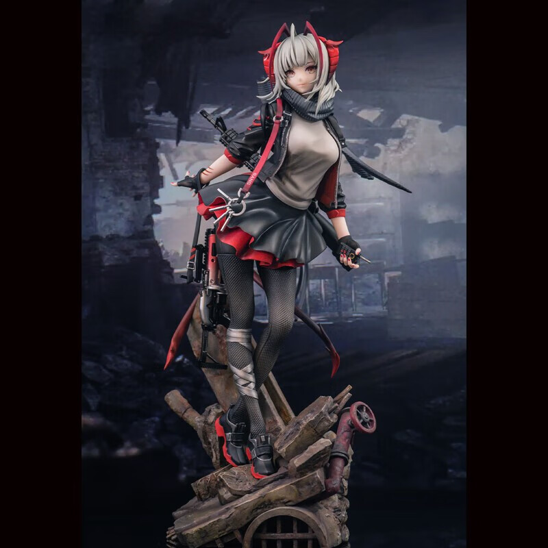 官方品质万代bandai明日方舟手办同款w白发红瞳二次元游戏周边美少女