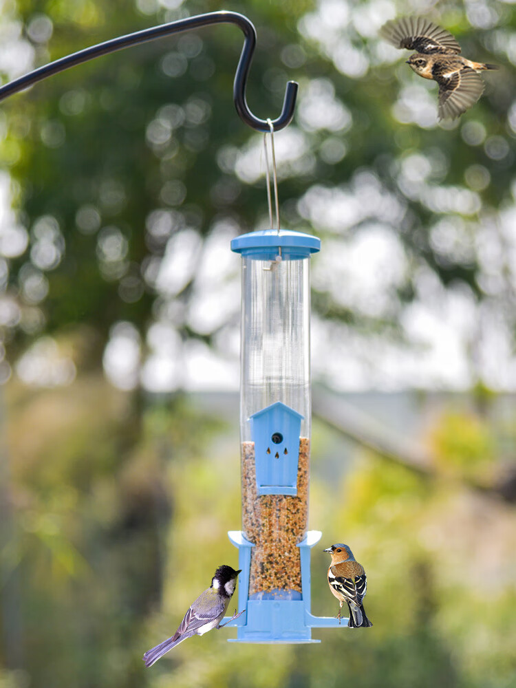 慈悲布施食用具金属喂鸟器野外阳台户外花园悬挂式防水喂食器cw3210