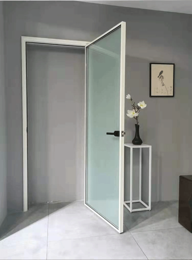 温妤卫生间门极窄框厕所门厨房门隐形门全景无框门超白长虹玻璃平开门