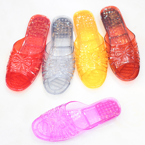水晶塑料绳编小拖鞋图片
