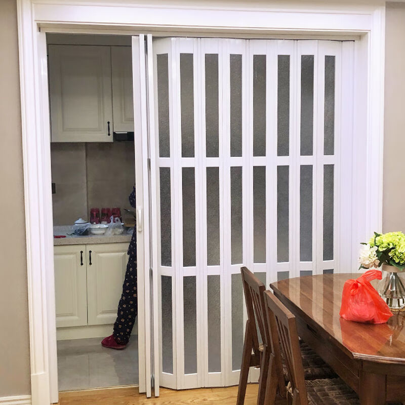 pvc折叠门推拉开放式厨房移门室内隔断卫生间吊轨阳台商铺门03款式