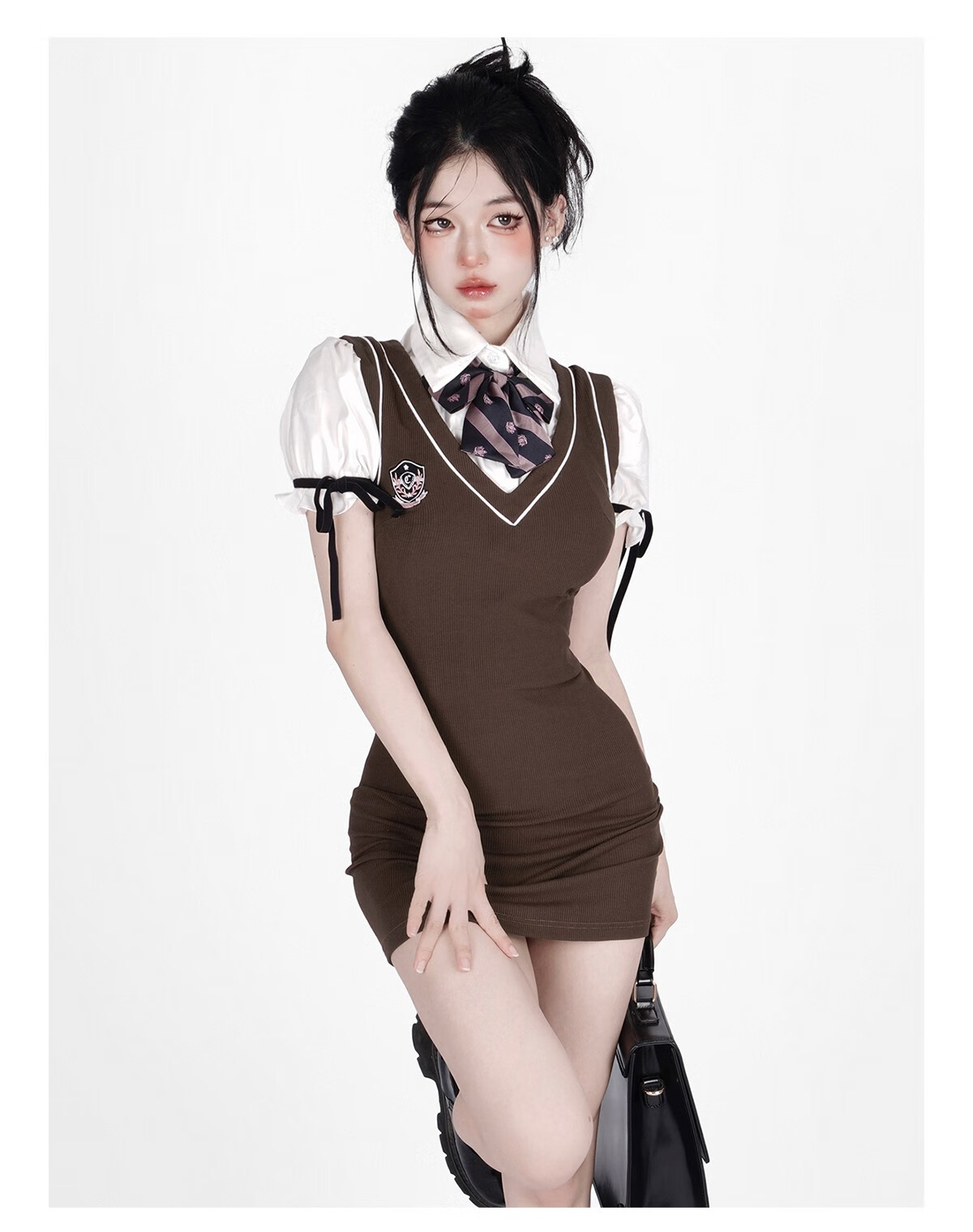 2022新款攻速暴击套装少也眼大一新生学院风jk连衣裙美式包臀裙辣妹