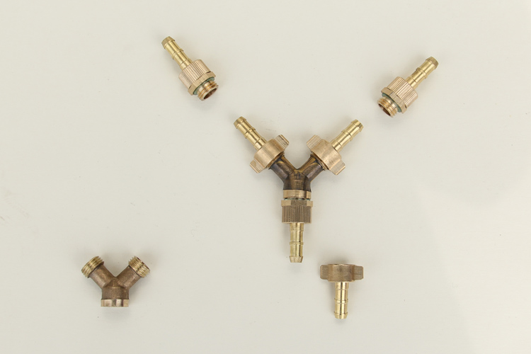 (iwown)农用高压打药机电动喷雾器喷药皮管三通铜接头 皮管分支y型