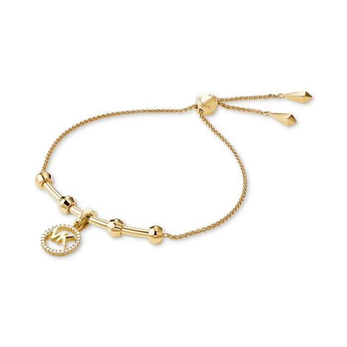 michael kors custom kors系列 女士手链 定制纯银徽标滑扣手链 gold