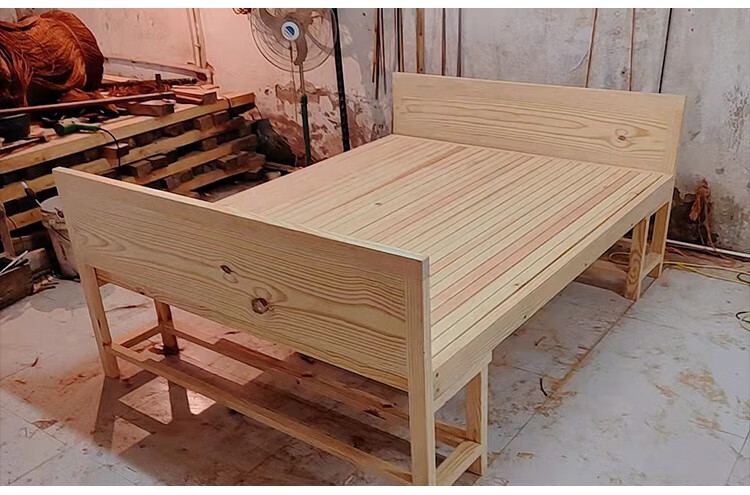 农村老式实木床传统棕绷床架棕棚床头架子原木实木老款绷子床农村老式