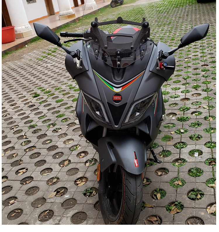 阿普利亚srmax250300摩托车改装后视镜前移套件座码可折叠反光镜定制