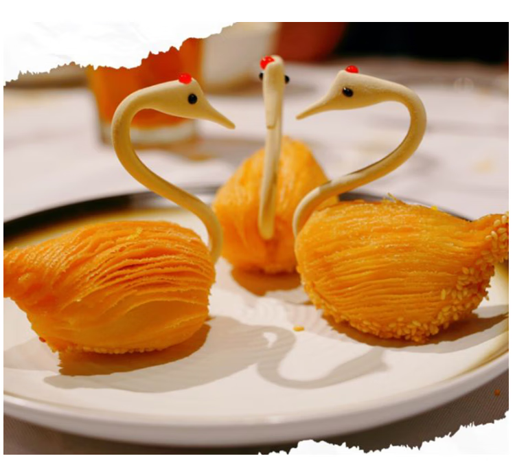 天鹅酥手工榴莲酥酒店宴席摆盘特色菜品餐厅新式创意点心10个/包 豆沙