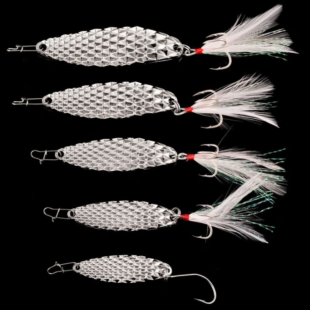 假饵路亚亮片远投水蛭钻石反光淡水翘嘴鲈鱼铁板仿真饵假鱼饵金色10只