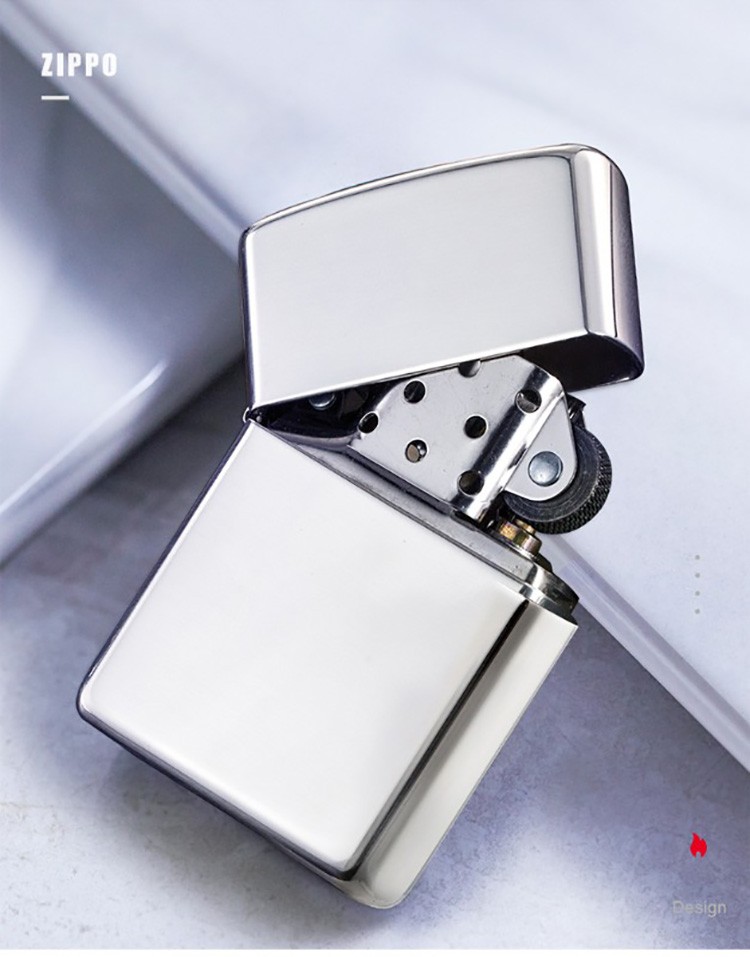 之宝(zippo)煤油打火机 盔甲纯银机 煤油防风火机 礼品礼物 厚壳镜面