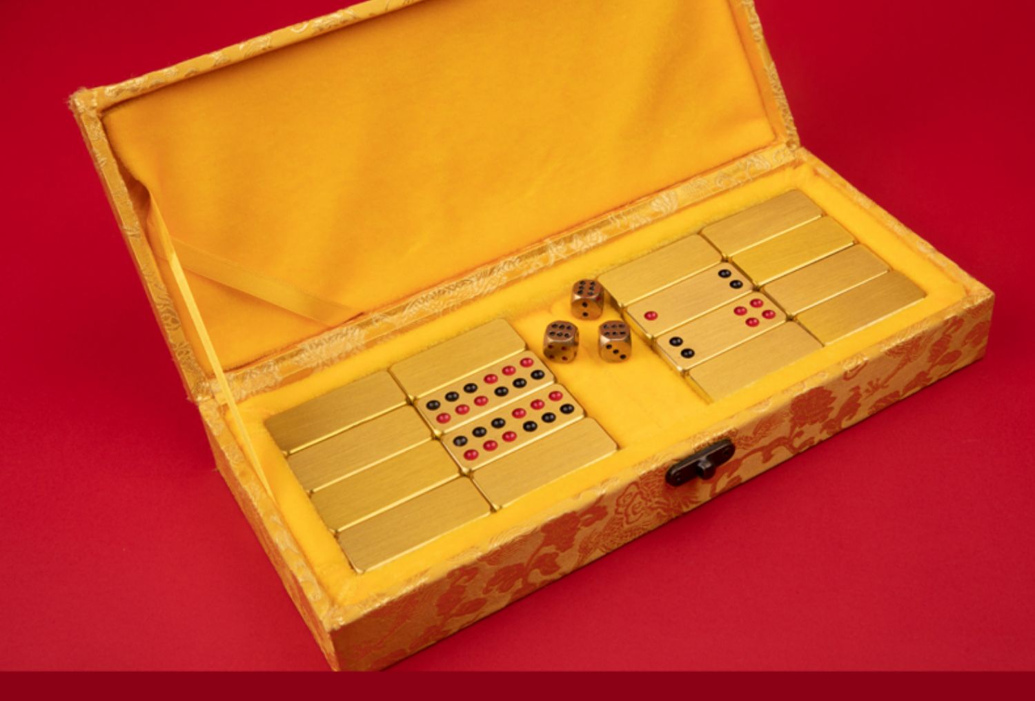 现货黄铜牌九牌九骨牌大码土豪九高档天九牌牌九顶牛广东牌九 牌九一