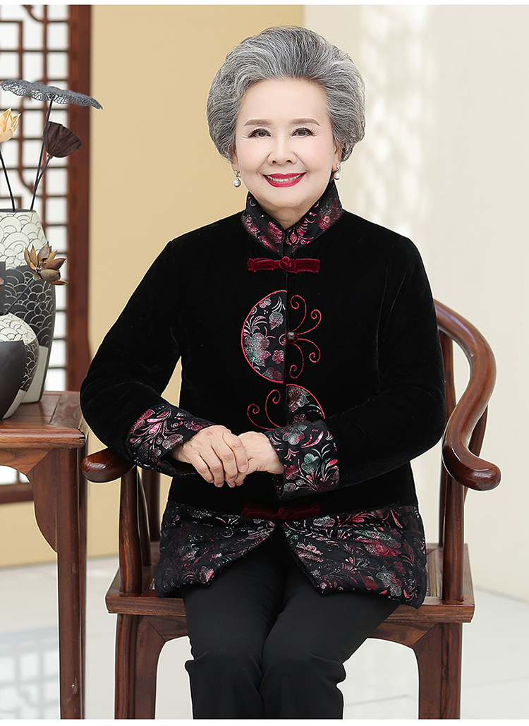 阿亨70岁80岁奶奶装老人寿星生日喜庆老年人冬装棉衣女70岁80妈妈加绒
