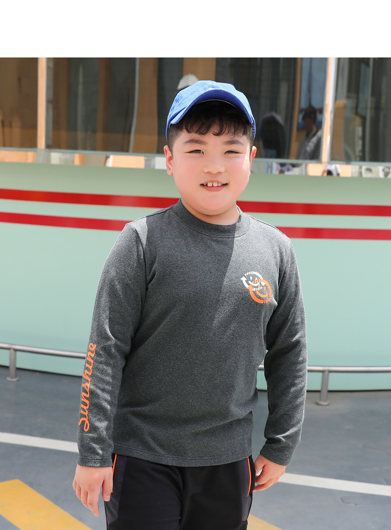 胖童装男童加肥加大小猪托尼小胖子打底衫上衣春秋男大童长袖t恤 箭头