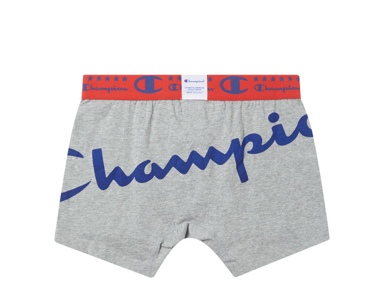 冠军新款男士草写logo印花针织舒适内裤 灰色 m【图片 价格 品牌 报价