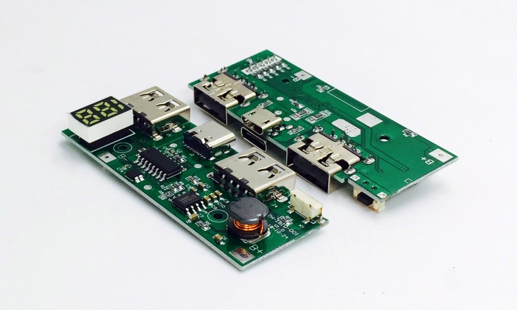 快充聚合物数显type-c和micro双充口充电宝电路板升压板套件 成品1万