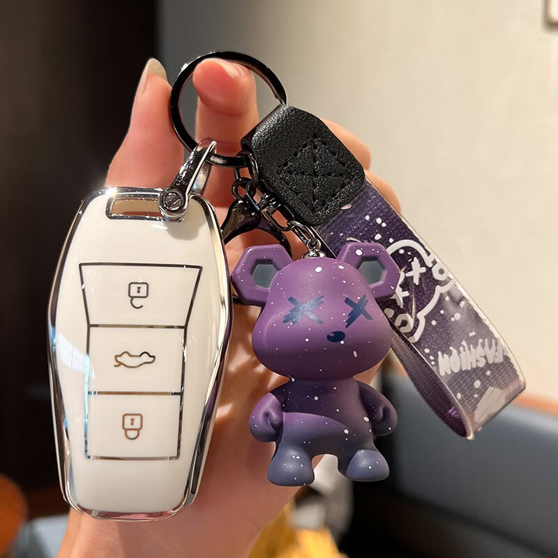 22款江淮大众思皓e10x钥匙套花仙子款qx爱跑x8曜e50x包x6壳扣男女