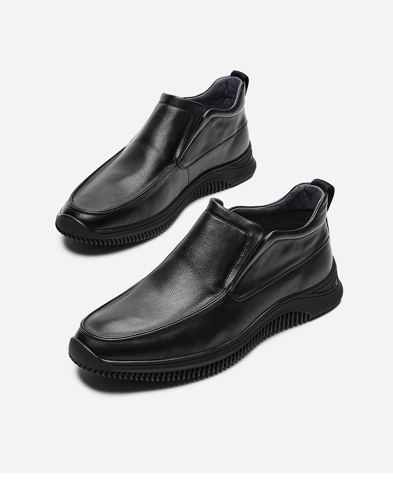 热风男鞋2020年冬季新款男士时尚商务休闲鞋头层牛皮休闲皮鞋男 01