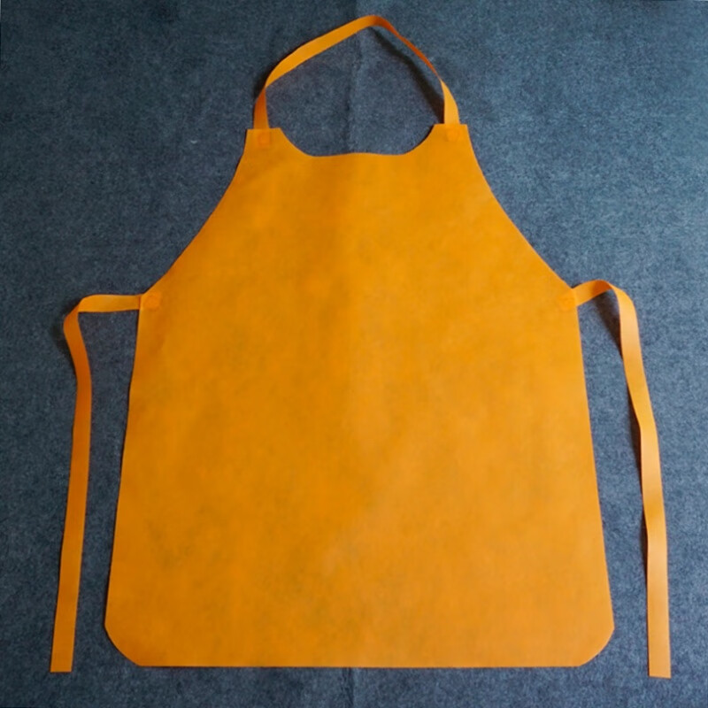 儿童一次性无纺布围裙厚餐饮烧烤火锅烘焙陶艺广告 青果绿 加厚 中号