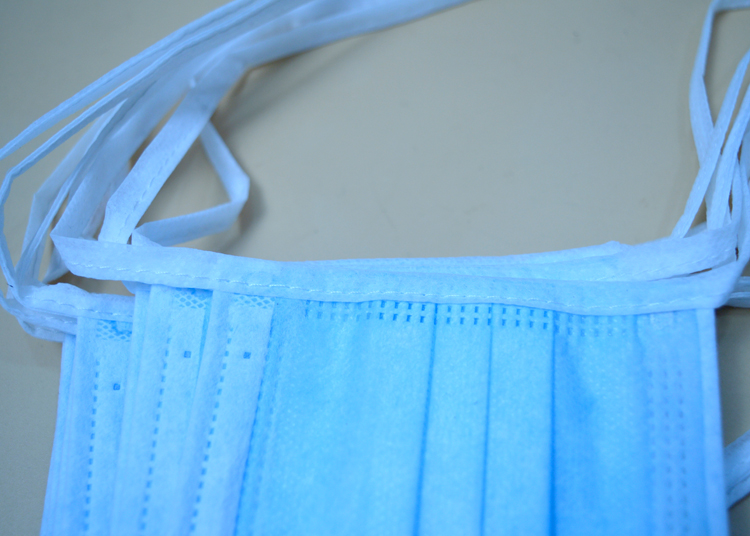 优质系带式口罩透气加厚头戴式绑头无纺布口罩 天蓝色绑带式口罩10只