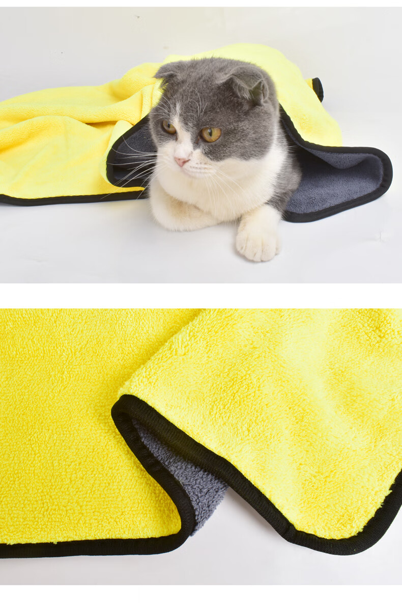 宠物吸水毛巾狗狗猫咪用洗澡速干浴巾大号强力擦干用品 中型犬专用m
