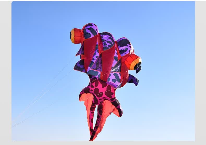 软体风筝 3d立体大风筝大型超大长尾好飞无骨架山东潍坊软体金鱼风筝