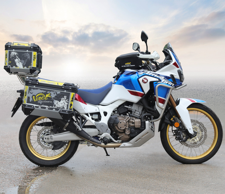 loboo萝卜摩托车边箱尾箱贴纸 防水反光贴花 拉花 川崎 本田 ktm 宝马
