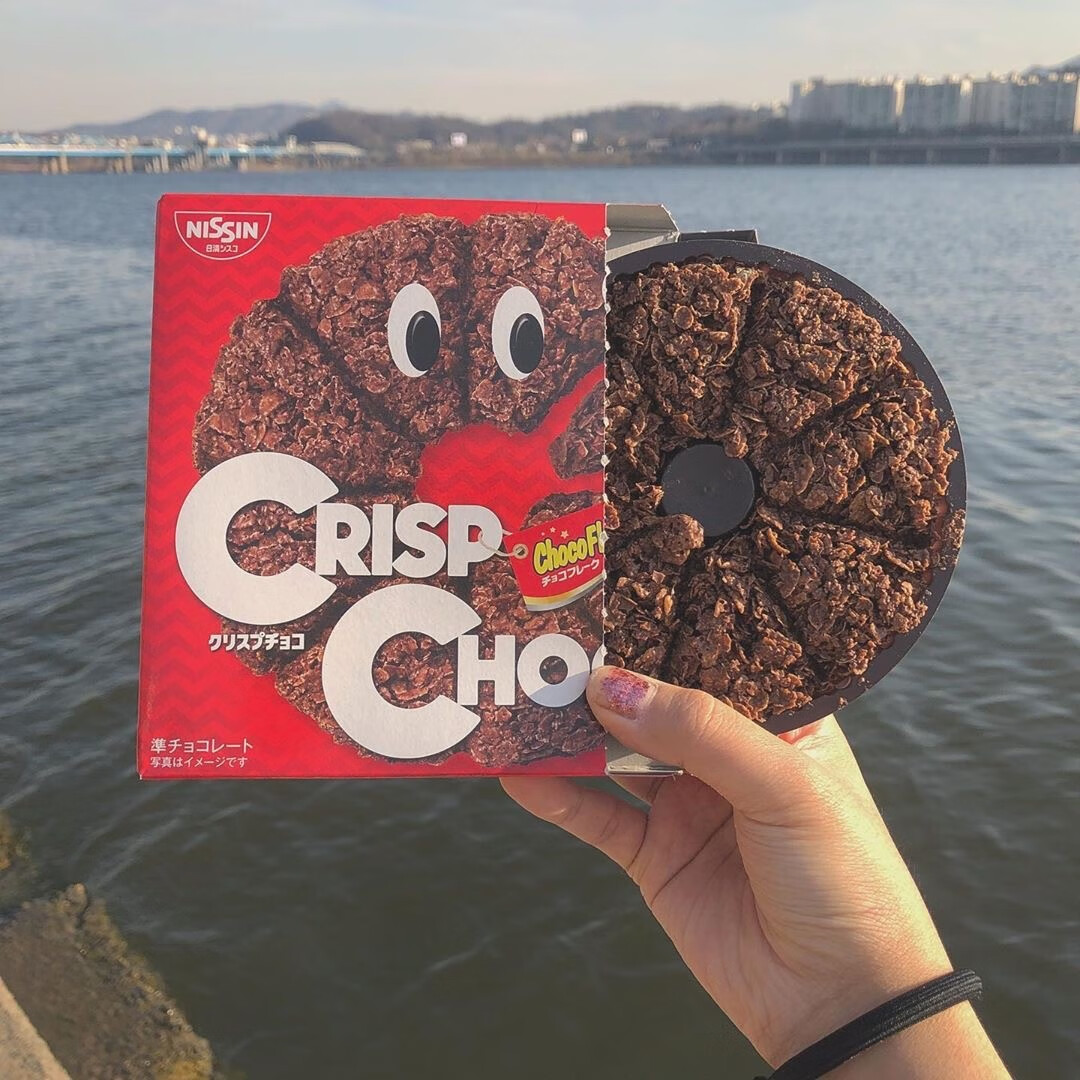 茗茹 日本 crisp choco日清牛奶巧克力麦脆批 威化薄脆饼干牛奶50g