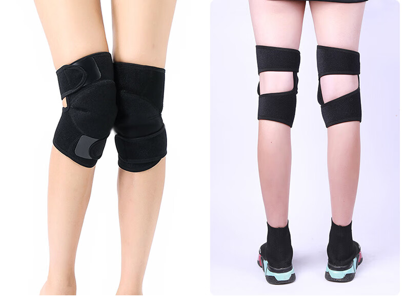 磁疗护膝盖托玛琳自发热保暖老寒腿膝关节疼痛半月板护膝盖男女 黑色