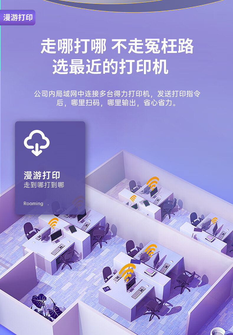 得力delim2000dw三合一系列黑白激光高速打印机无线wifi自动双面打印