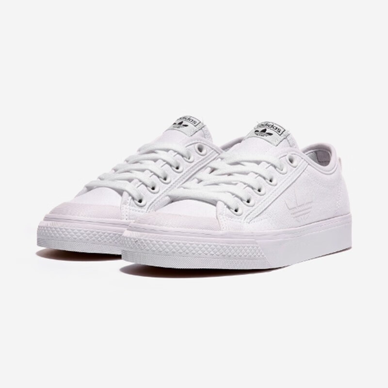 adidas阿迪达斯帆布鞋nizza男女款低帮休闲鞋黑色fw5185260