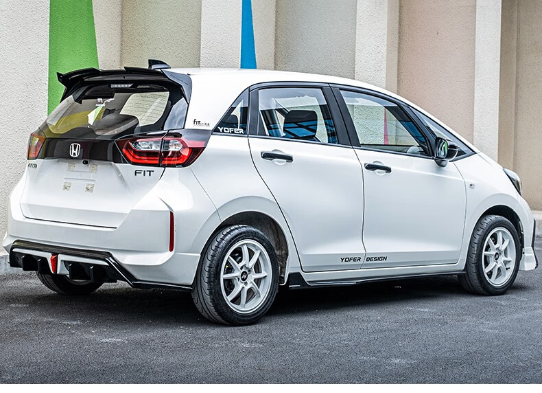 神车道适用于2021款第四代飞度尾翼改装本田life来福酱外观爆改海欧翼