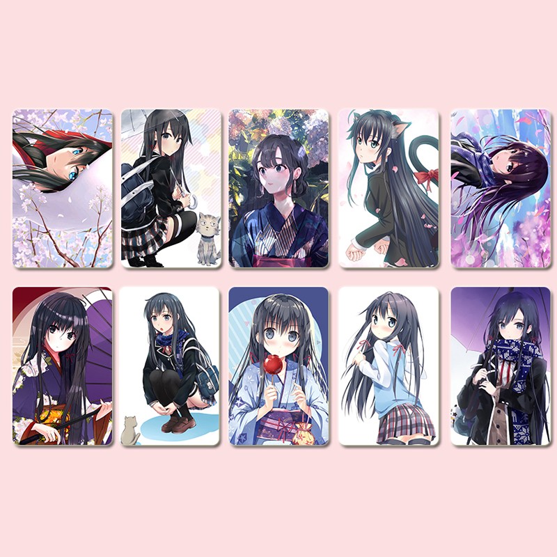 刻沫 我的青春恋爱物语果然有问题雪之下雪乃由比滨结衣周边动漫卡贴