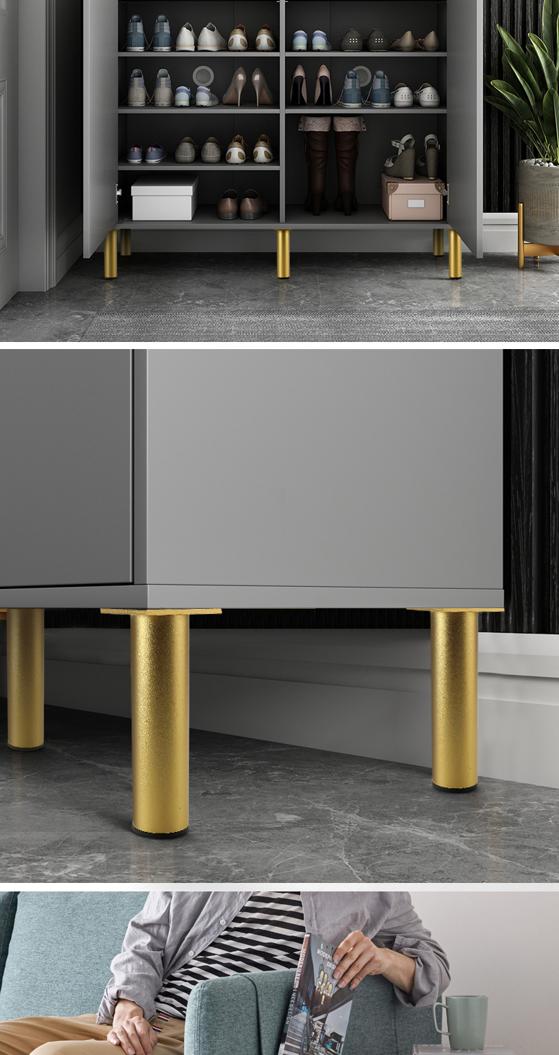 铝合金家具脚电视柜浴室柜脚调整脚金色柜子脚黑色可调节脚橱柜腿