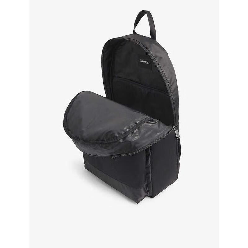 calvin klein 背包女士奢侈品icon 徽标软壳面料双肩包 ck black 通用