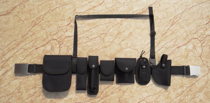 多功能安保执勤腰带保安武1装带巡逻腰包绳索包对讲机包 八件套sn6949