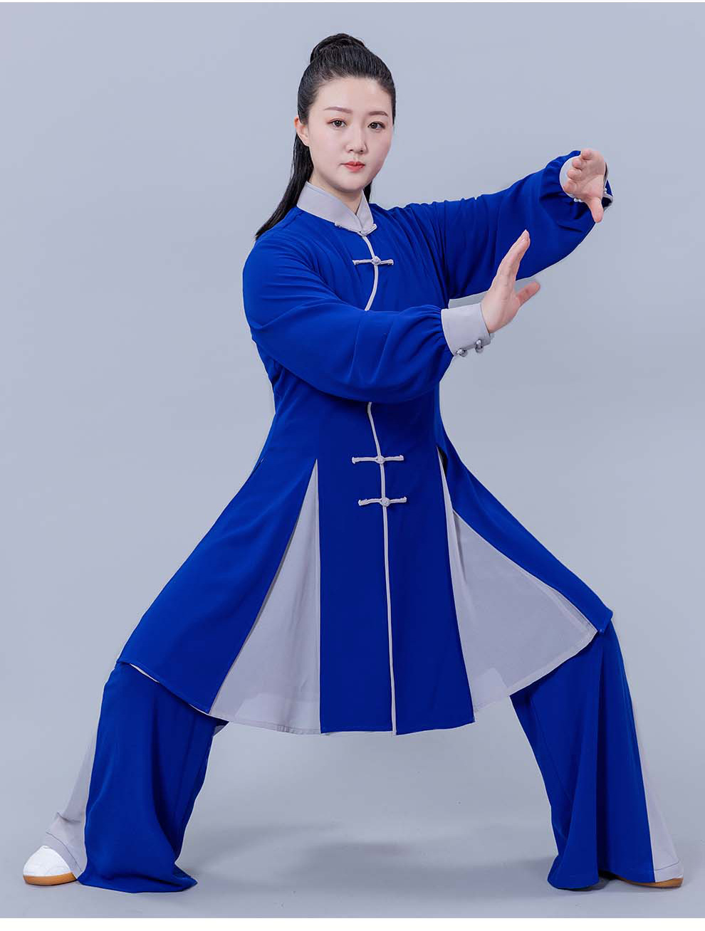 绘武太极服女秋冬武术服装偏襟太极拳服陈家沟练功表演晨练服拼接设计