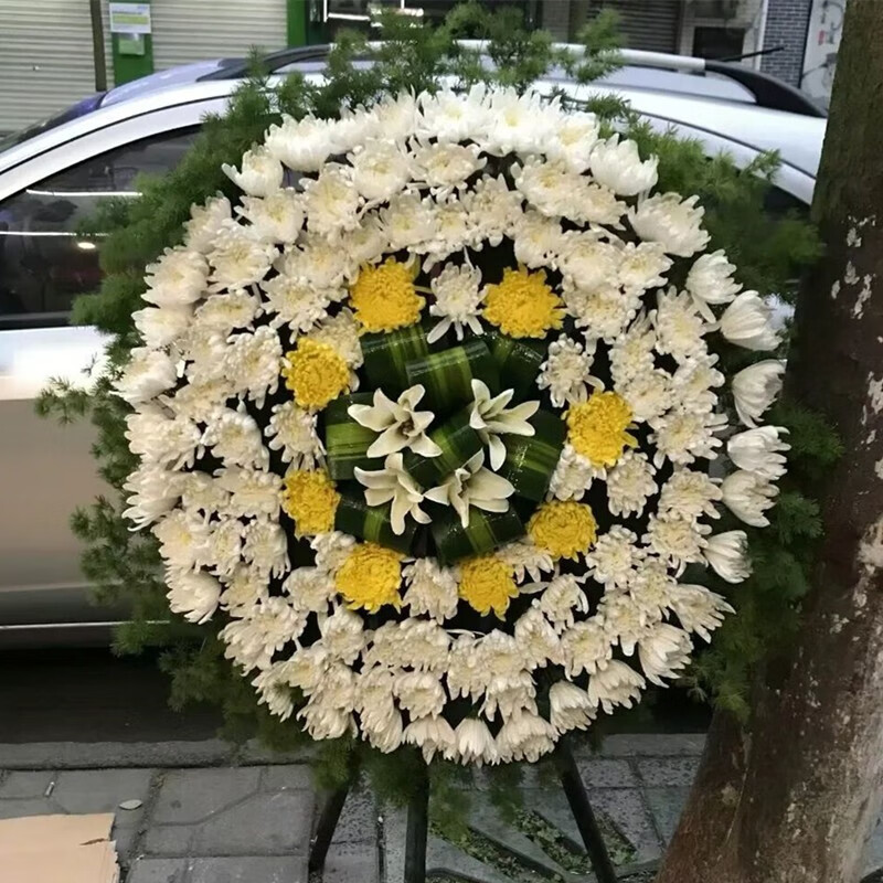 花与千寻菊花大花圈悼念葬礼过世鲜花商务送花清明节丧葬北京上海天津