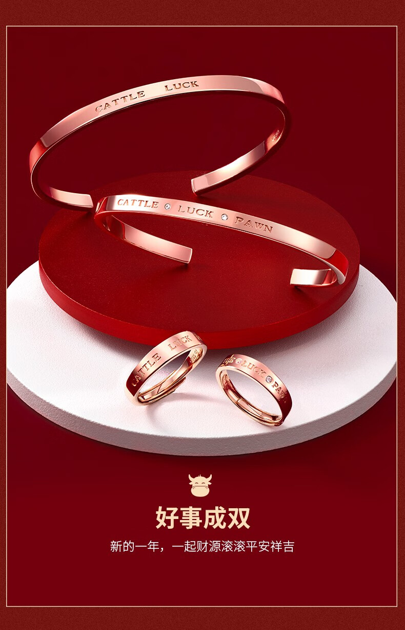 卡蒂罗925银情侣手镯一对镶嵌施华洛世奇锆银饰品生日礼物送女友 男款