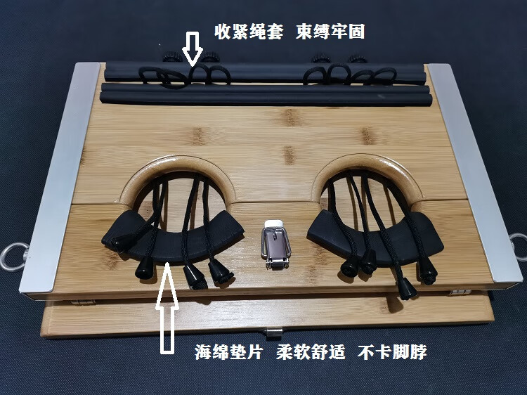 挠脚心刑v具sm挠脚心tk挠痒痒枷锁挑逗道具情趣惩罚调教束缚工具 金色
