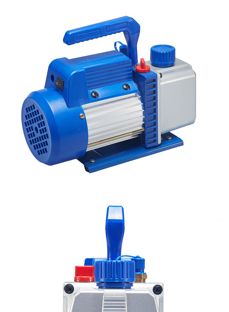 坚悦定制旋片式真空泵1l2345升冰箱汽车空调气加氟两用抽真空机小型家