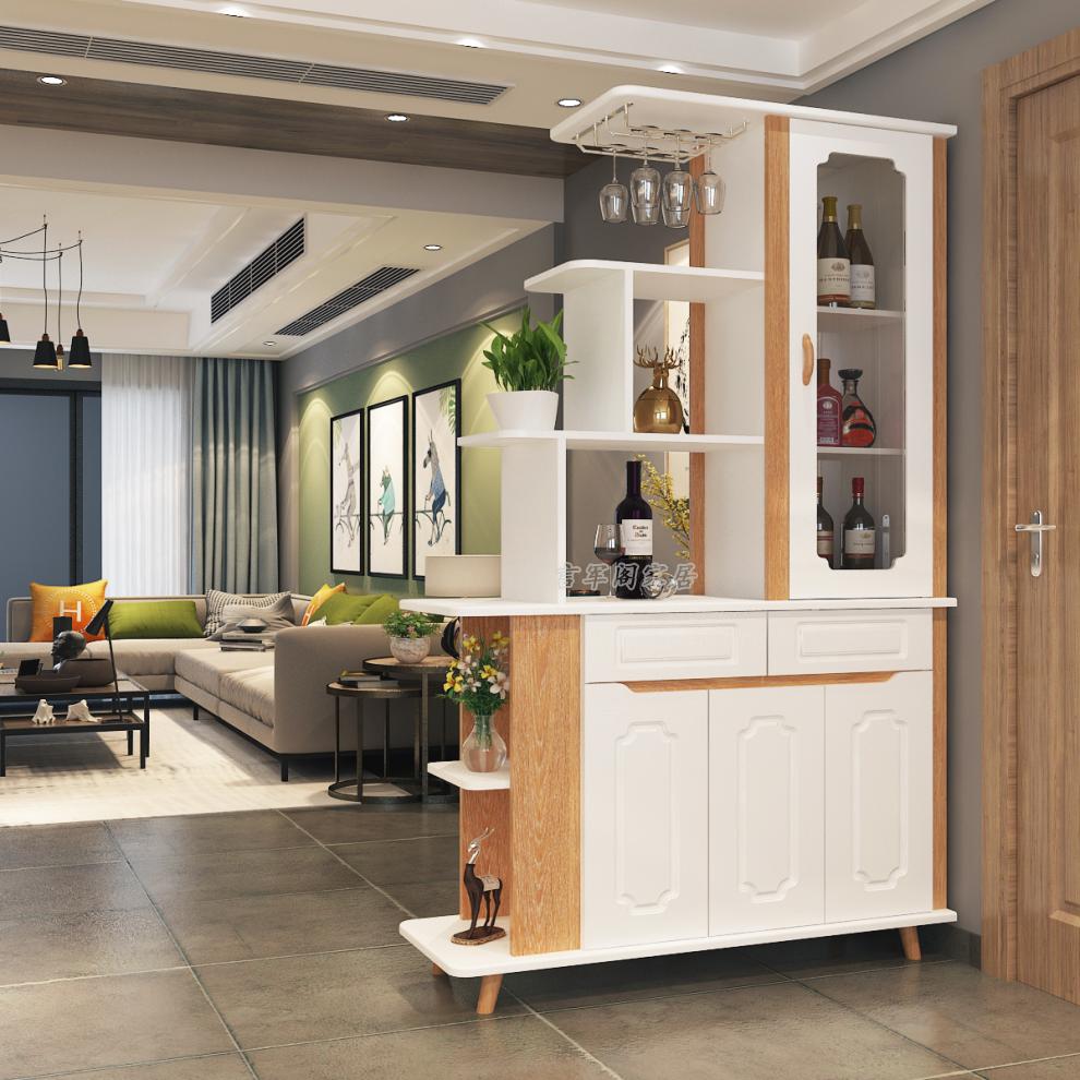 进门风水玄关柜客厅酒柜鞋柜一体靠墙现代简约轻奢置物双面隔断柜