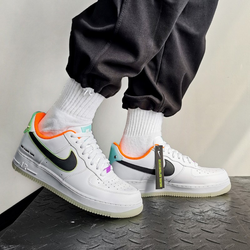 nikeaf1耐克男鞋女鞋空军一号airforce1炫彩镭射电玩像素夜光运动板鞋