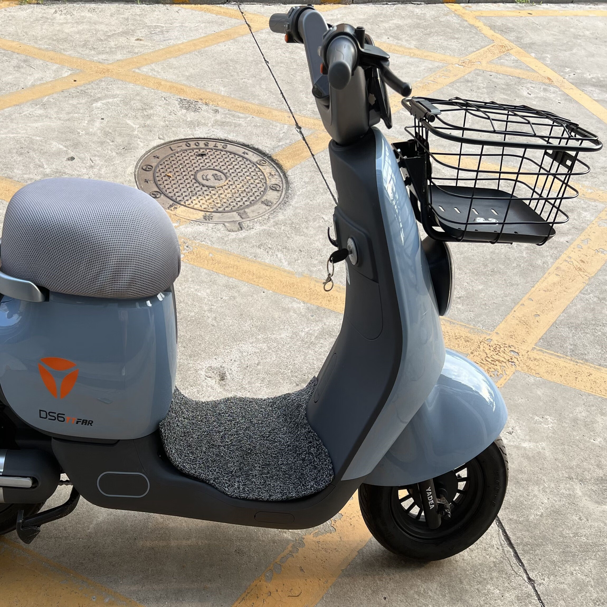 适用于雅迪电动车原厂ds6车筐 前置菜篮 储物筐 新国标车篓车篮冠能