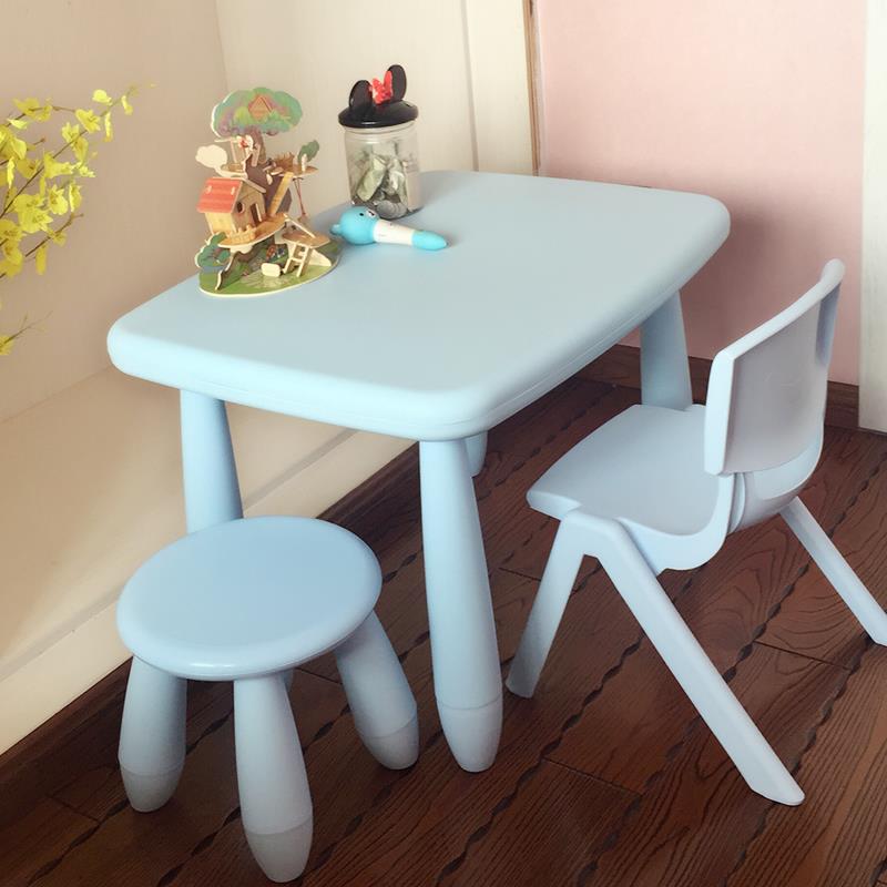 幼儿园儿童吃饭桌子多功能吃饭玩具桌桌椅幼儿园防滑餐桌圆桌靠背凳