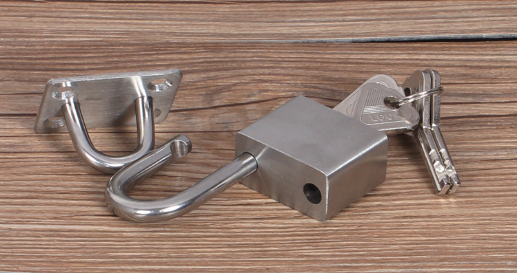 304不锈钢门扣防水挂锁搭扣家用门栓插销门鼻子防盗门锁扣箱扣宿舍锁