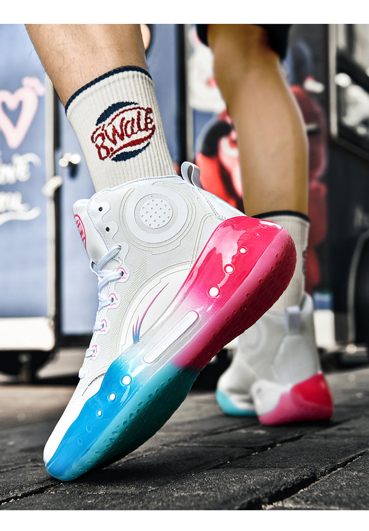 驭帅14夜光篮球鞋男棉花糖韦德球鞋7透气全城9青年运动鞋 白色 驭帅14