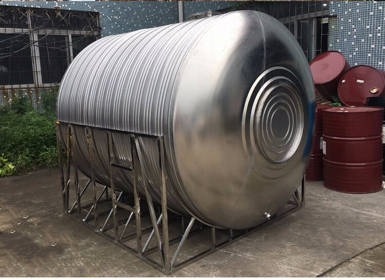 屋顶楼顶农村家用大型蓄水池卧式立式工厂学校基地太阳能水罐2吨卧式