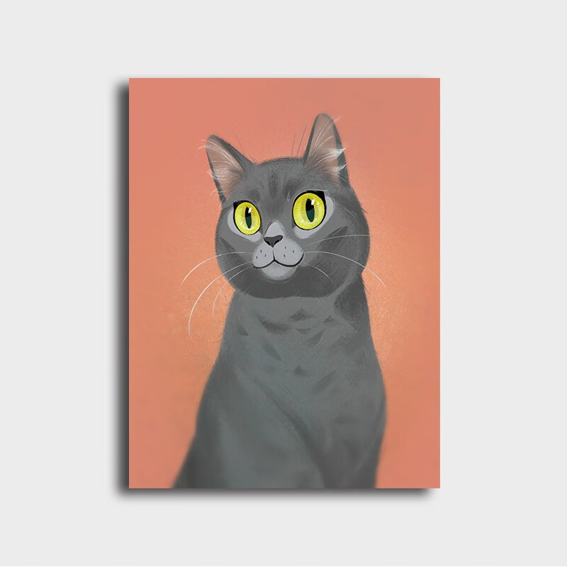 史历克 数字油画diy卡通动物宝贝宠物猫狗系列手工填色减压油彩画现代